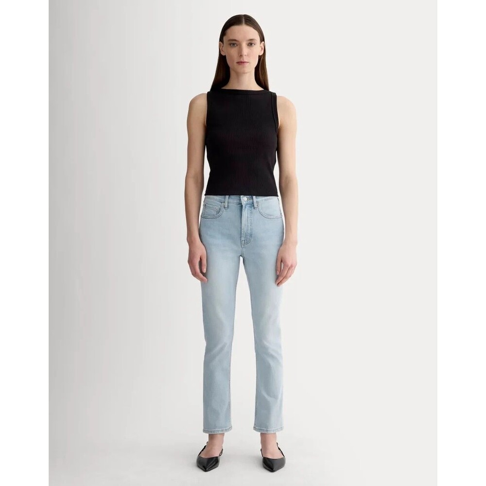 EVERLANE The Original Cheeky Jean 30R Light Sky High Rise Straight Leg NEW B63